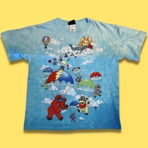 2000 Liquid Blue Shirt Grateful Dead Parachute Bears Medium Skydive Tee